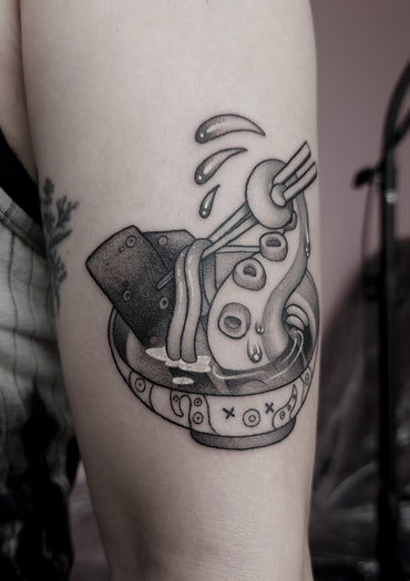 Kawaii Ramen Tattoo by Noodle-Chu Osaurus