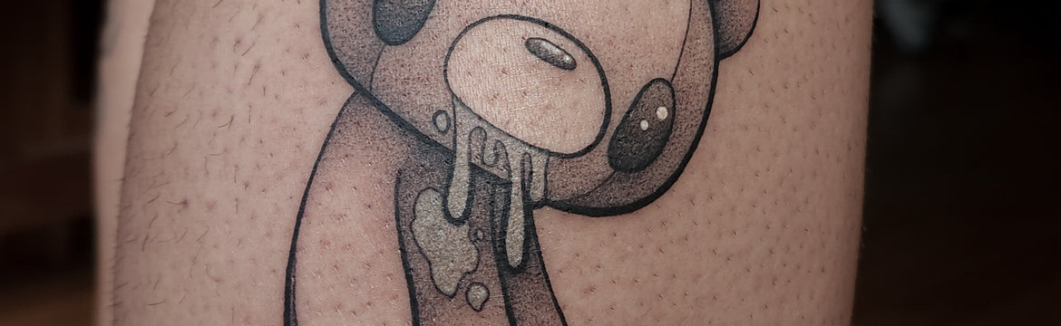 Gloomy Bear Tattoo by Kawaii Tattoo Artist Noodle-Chu Osaurus