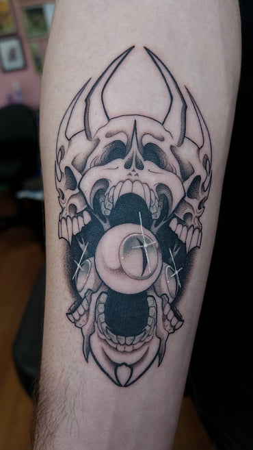 Skull tattoo by Noodle-Chu Osaurus