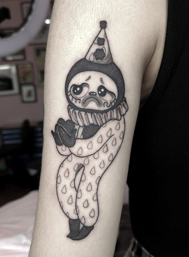 Creepy Kawaii Clown Tattoo