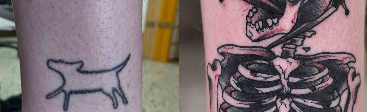 Skeleton Cover Up Tattoo - Wade Johnston
