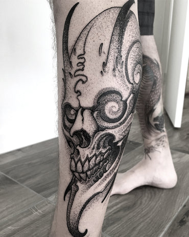 Drawn on Skull Tattoo - Adrian Dominic