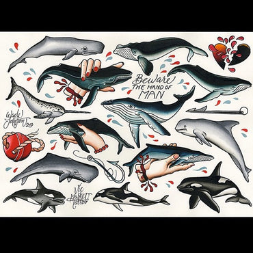 Whale Tattoo Flash